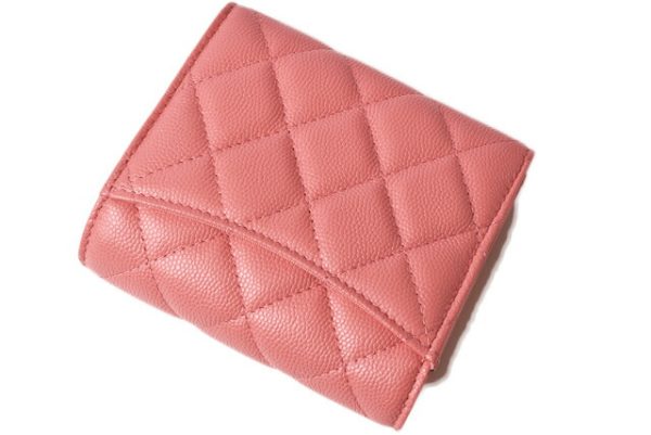 c 19 p0820 3 3 CHANEL Small Flap Wallet Caviar Pink