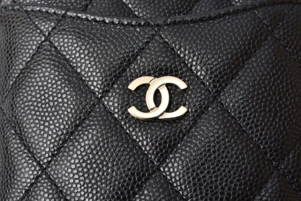 c 19 p1 7 Chanel 2 Way Bag Lambskin Black