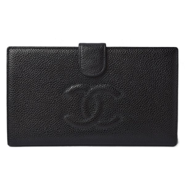 c 20 035 1 CHANEL Folding Wallet Caviar Black