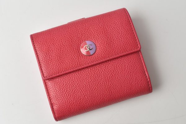 c 200915 9 2 CHANEL Folding Wallet Caviar Rose