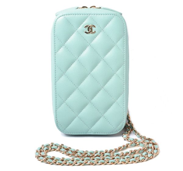 c 201020 3 1 CHANEL Phone Case Caviar Blue