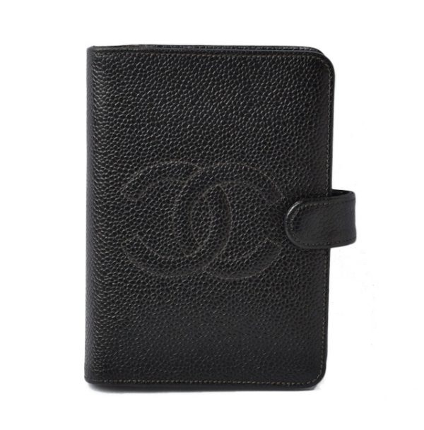 c m20 0210 2 1 Chanel Notebook Notebook Caviar Skin Black Cover