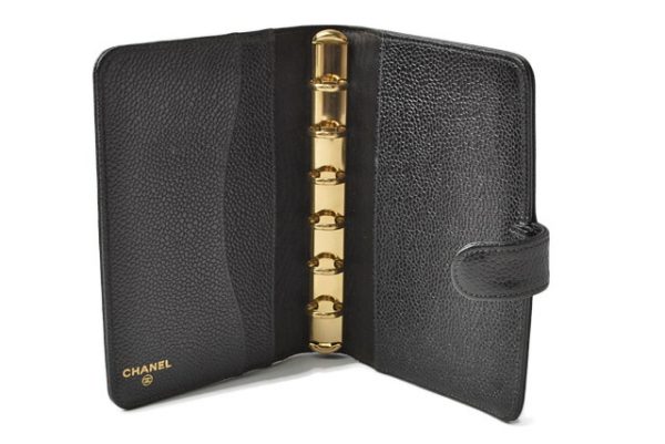 c m20 0210 2 2 Chanel Notebook Notebook Caviar Skin Black Cover