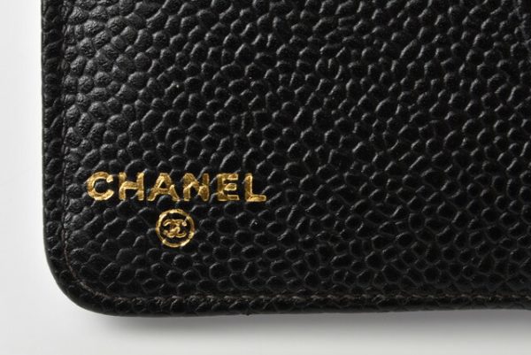 c m20 0210 2 5 Chanel Notebook Notebook Caviar Skin Black Cover