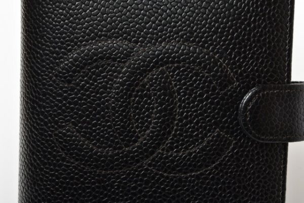 c m20 0210 2 7 Chanel Notebook Notebook Caviar Skin Black Cover