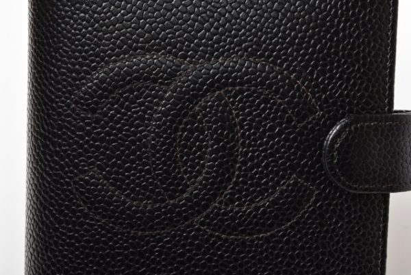 c m20 0210 2 7 Chanel Notebook Agenda PM Caviar Skin Black