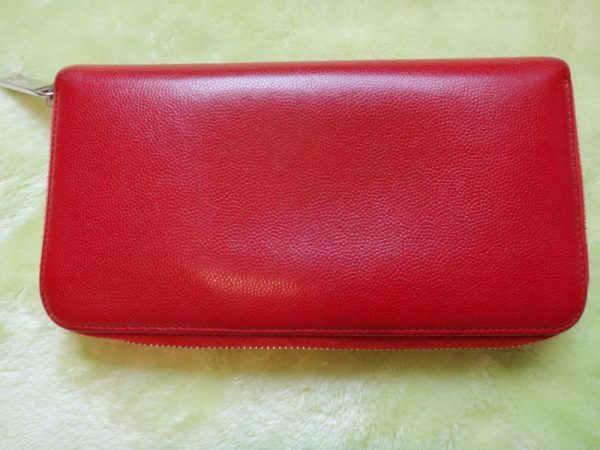 c1001939 1 CHANEL Wallet Long Wallet Round Wallet Coin Red