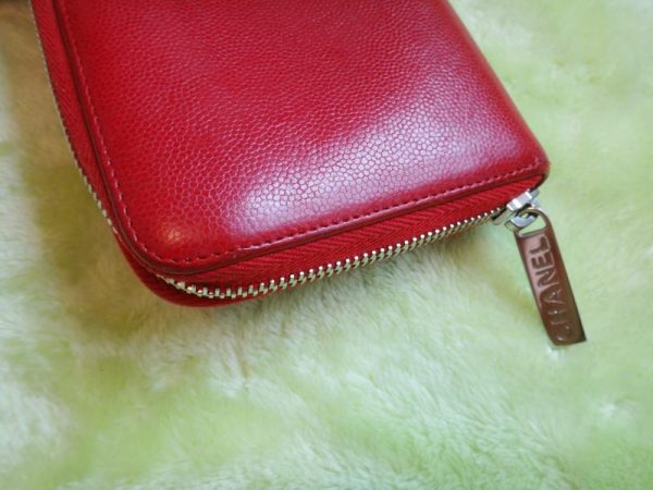 c1001939 7 CHANEL Wallet Long Wallet Round Wallet Coin Red