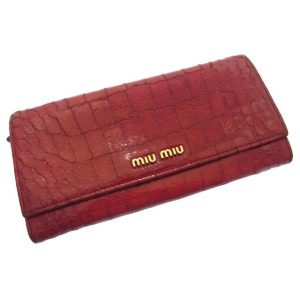 c745 Miu Miu long wallet bi fcrocodile red