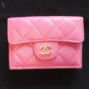 c81 5116 001 Louis Vuitton Compact Wallet Portefeuille Lock Mini Storage Bag Calf Leather Fuchsia