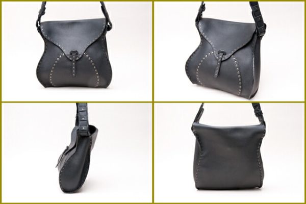 ce 025 2 CELINE Shoulder Bag Calf Black