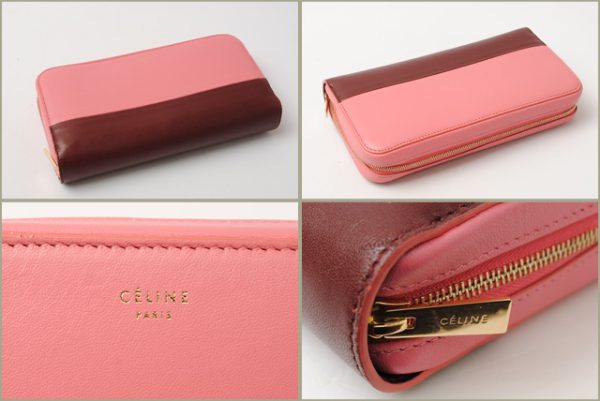 ce 16 017 2 CELINE Wallet Lambskin Pink