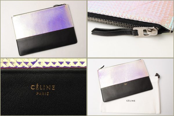 ce 16 049 6 CELINE Clutch Pouch Rainbow