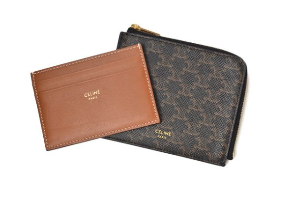 ce 20 003 2 CELINE Mini Wallet Triomphe Black