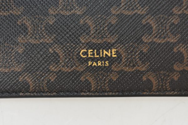 ce 20 003 3 CELINE Mini Wallet Triomphe Black