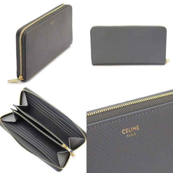 ce10b553bel 6 CELINE Large Zipped Wallet Black