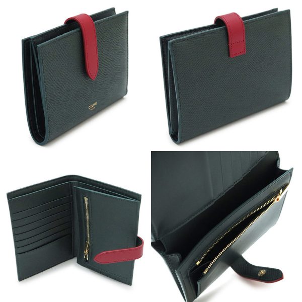 ce10b643bru 11 CELINE Medium Strap Wallet Bicolor