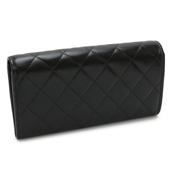 chanelap2556 3 CHANEL Quilted Long Wallet Black