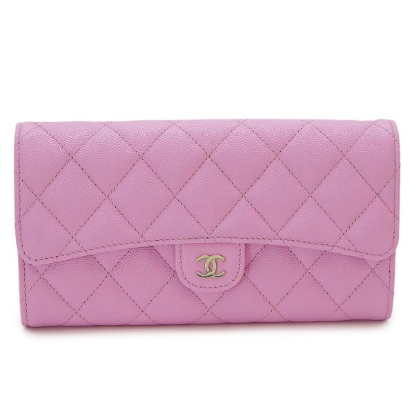 chanelclassicwa 1 CHANEL Quilted Long Wallet Pink