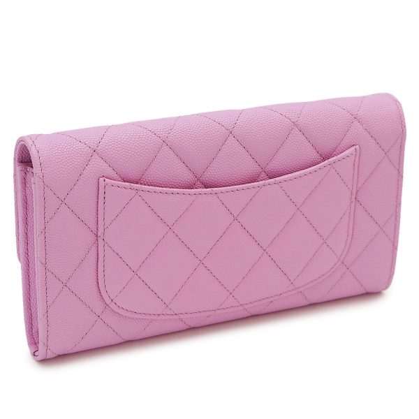 chanelclassicwa 2 CHANEL Quilted Long Wallet Pink