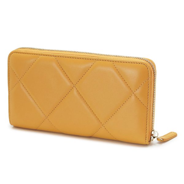 chanellongwallet 2 CHANEL Long Wallet Matelasse Quilted Yellow