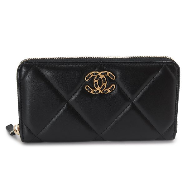 chanelzipwallet 1 CHANEL Long Wallet Matelasse Quilted Black