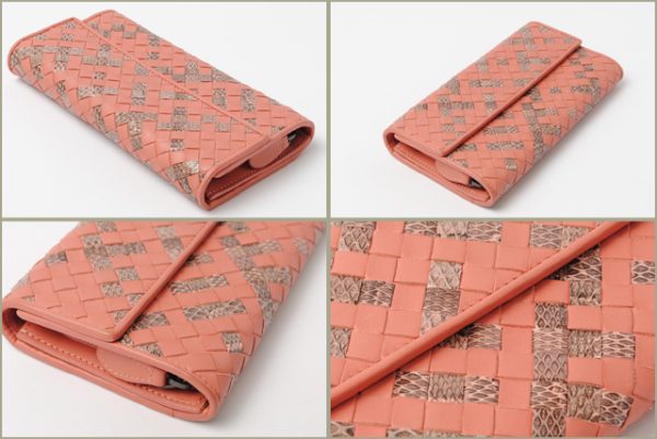 co bv 044 2 Bottega Veneta Long Wallet Intrecciato Ayers Pink