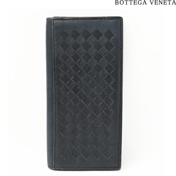 co bv 074 1 Bottega Veneta Long Wallet Intrecciato Blue