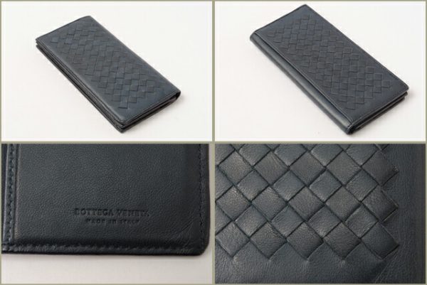 co bv 074 2 Bottega Veneta Long Wallet Intrecciato Blue