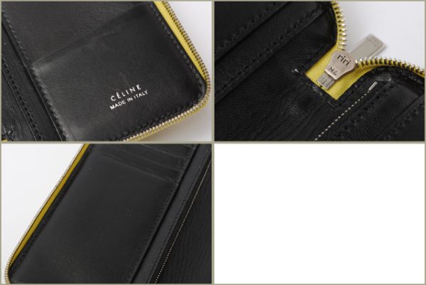 co ce 036 3 CELINE Long Wallet Calfskin Yellow