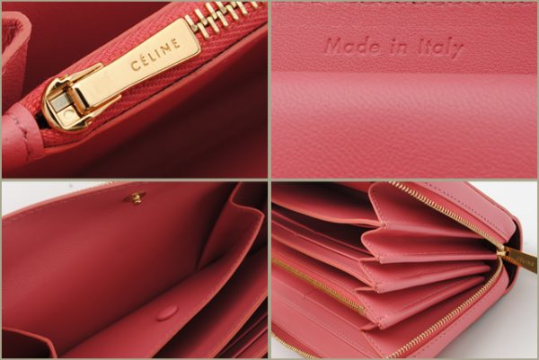 co ce 048 4 CELINE Long Wallet Lambskin Pink