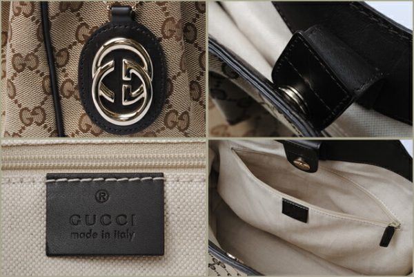 co g 004 3 Gucci Tote Bag GG Brown Beige