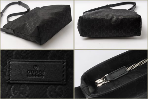 co g 0060 2 Gucci Messenger Bag GG Pattern Black