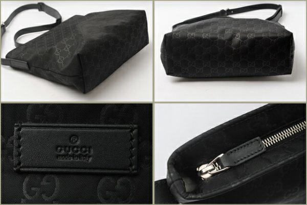 co g 0060 2 Gucci Messenger Bag GG Black Black