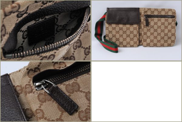 co g 022 3 Gucci Waist Pouch GG Brown Beige