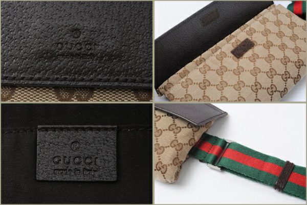 co g 063 3 Gucci Waist Pouch GG Brown Beige