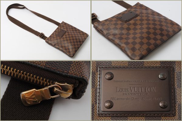 co l 0156 2 Louis Vuitton Pochette Pratt Shoulder Bag Damier Brown