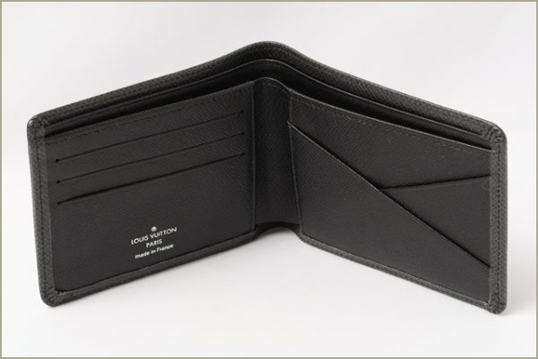 co l 0245 3 Louis Vuitton Taiga Folding Wallet Black