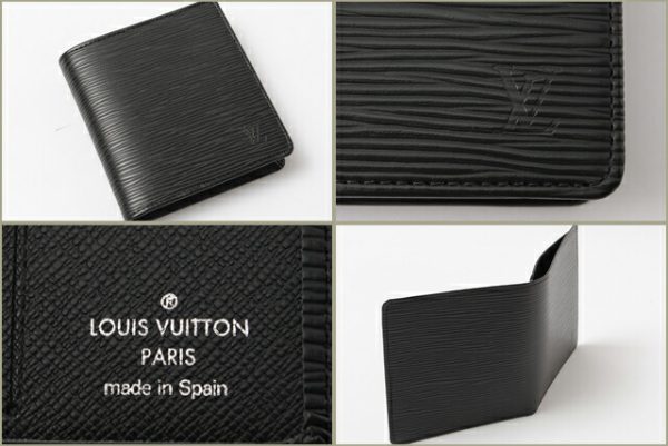 co l 0259 2 Louis Vuitton Portobier Wallet Epi Noir Black