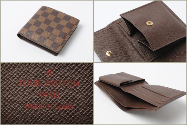 co l 0454 2 Louis Vuitton Portefeuille Marco Damier Wallet Brown