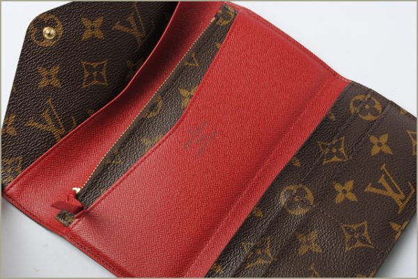 co l 0485 3 Louis Vuitton Portefeuille Josephine Wallet Monogram Red