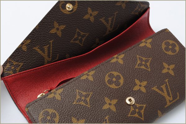 co l 0485 4 Louis Vuitton Portefeuille Josephine Wallet Monogram Red