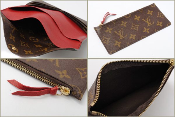 co l 0485 5 Louis Vuitton Portefeuille Josephine Wallet Monogram Red