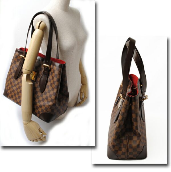 co l 0487 6 Louis Vuitton Hampstead MM Shoulder Bag Damier Brown