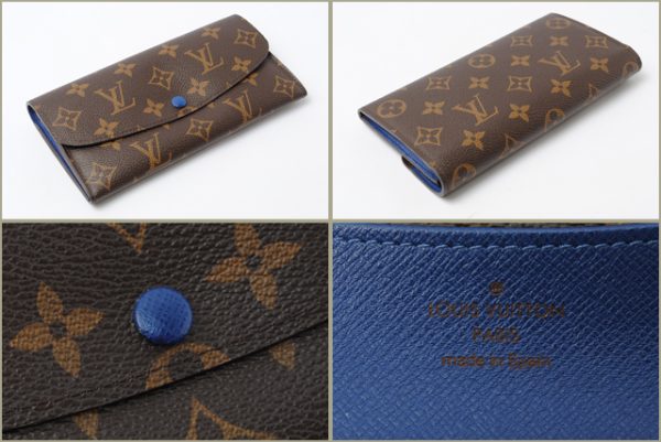 co l 102 2 Louis Vuitton Portefeuille Emily Wallet Monogram Blue