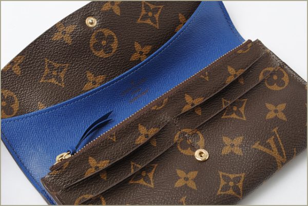 co l 102 4 Louis Vuitton Portefeuille Emily Wallet Monogram Blue