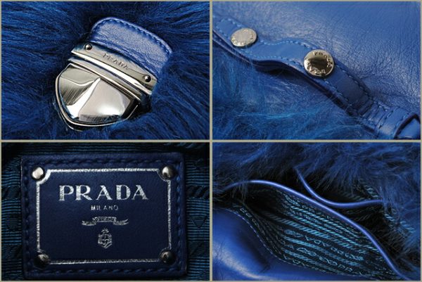 co p 002 3 Prada Shoulder Bag Clutch Bag Eco Pelliccia Cobalt