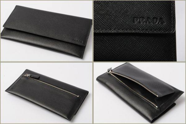 co p 005 2 Prada Long Wallet Saffiano Bag Black