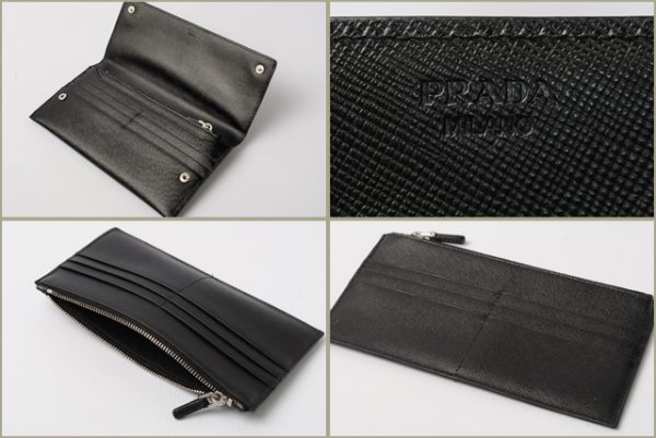 co p 005 4 Prada Long Wallet Saffiano Bag Black