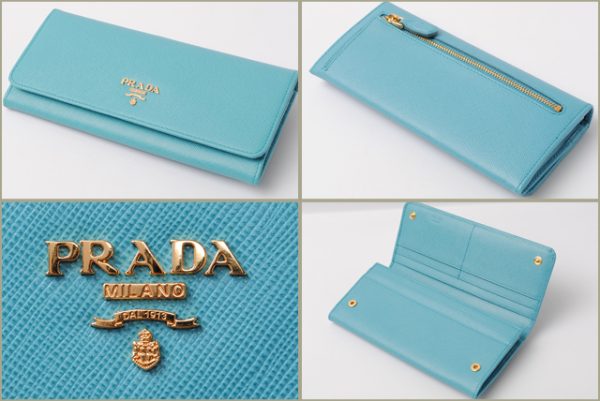 co p 012 2 2 Prada Long Wallet Saffiano Metal Bag Blue